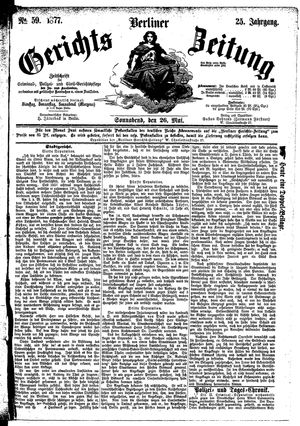 Berliner Gerichts-Zeitung on May 26, 1877