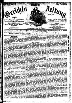 Berliner Gerichts-Zeitung vom 16.06.1877