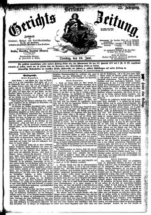 Berliner Gerichts-Zeitung vom 19.06.1877