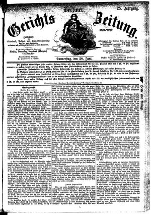 Berliner Gerichts-Zeitung vom 28.06.1877