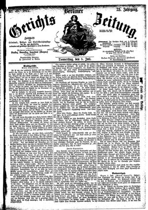 Berliner Gerichts-Zeitung vom 05.07.1877
