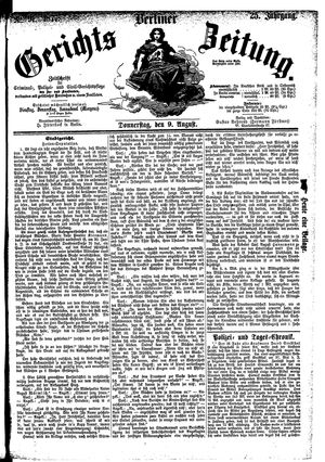 Berliner Gerichts-Zeitung on Aug 9, 1877