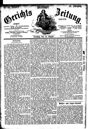 Berliner Gerichts-Zeitung vom 14.08.1877
