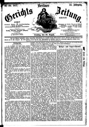 Berliner Gerichts-Zeitung vom 28.08.1877