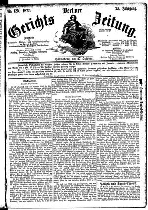 Berliner Gerichts-Zeitung vom 27.10.1877