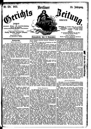 Berliner Gerichts-Zeitung vom 03.11.1877