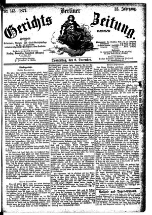 Berliner Gerichts-Zeitung vom 06.12.1877