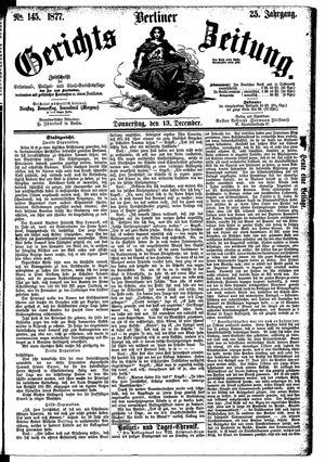 Berliner Gerichts-Zeitung on Dec 13, 1877