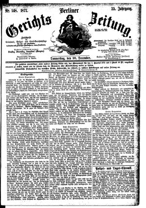 Berliner Gerichts-Zeitung vom 20.12.1877