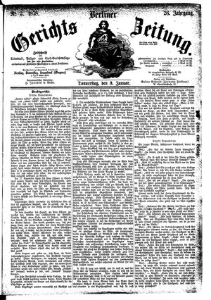 Berliner Gerichts-Zeitung on Jan 3, 1878