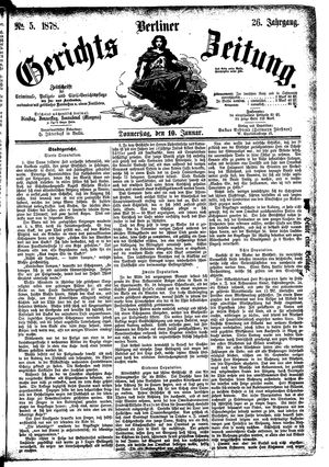 Berliner Gerichts-Zeitung on Jan 10, 1878