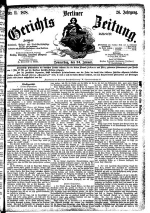 Berliner Gerichts-Zeitung on Jan 24, 1878