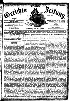 Berliner Gerichts-Zeitung vom 31.01.1878