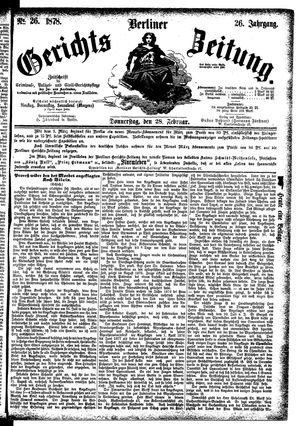 Berliner Gerichts-Zeitung on Feb 28, 1878