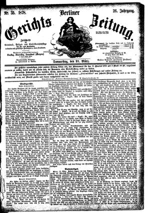 Berliner Gerichts-Zeitung vom 21.03.1878