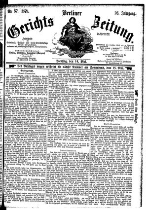 Berliner Gerichts-Zeitung vom 14.05.1878