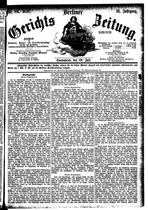 Berliner Gerichts-Zeitung vom 20.07.1878