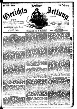Berliner Gerichts-Zeitung on Nov 2, 1878