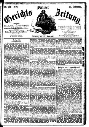 Berliner Gerichts-Zeitung on Nov 12, 1878