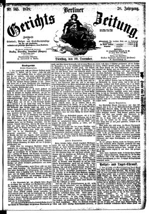 Berliner Gerichts-Zeitung vom 10.12.1878
