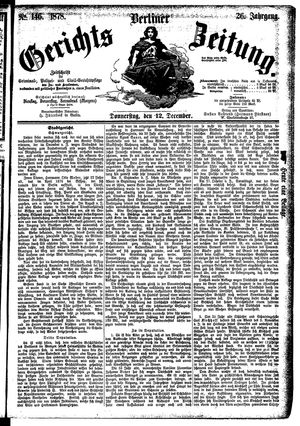 Berliner Gerichts-Zeitung vom 12.12.1878