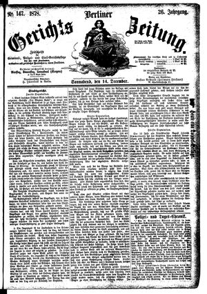 Berliner Gerichts-Zeitung on Dec 14, 1878