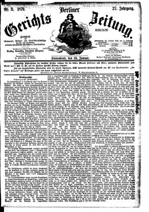 Berliner Gerichts-Zeitung on Jan 25, 1879