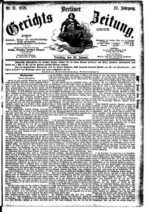 Berliner Gerichts-Zeitung on Jan 28, 1879
