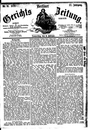 Berliner Gerichts-Zeitung vom 06.02.1879