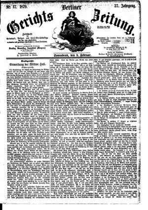 Berliner Gerichts-Zeitung vom 08.02.1879