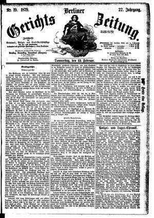 Berliner Gerichts-Zeitung on Feb 13, 1879