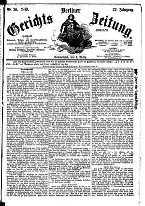 Berliner Gerichts-Zeitung vom 01.03.1879