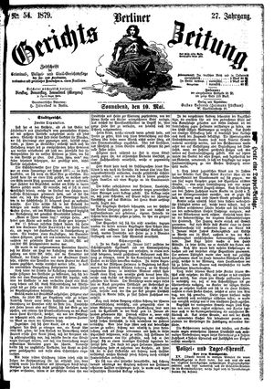 Berliner Gerichts-Zeitung vom 10.05.1879