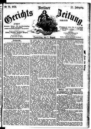 Berliner Gerichts-Zeitung vom 07.08.1879