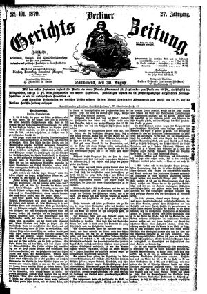 Berliner Gerichts-Zeitung vom 30.08.1879