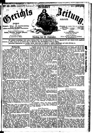 Berliner Gerichts-Zeitung vom 23.09.1879