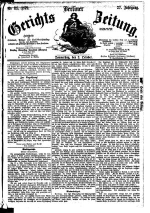 Berliner Gerichts-Zeitung on Oct 2, 1879