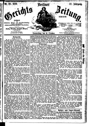 Berliner Gerichts-Zeitung vom 09.10.1879