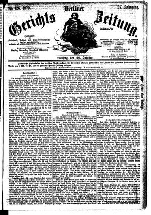 Berliner Gerichts-Zeitung vom 28.10.1879