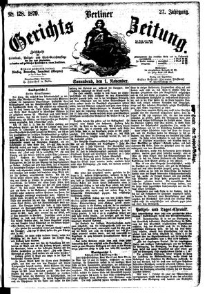Berliner Gerichts-Zeitung vom 01.11.1879