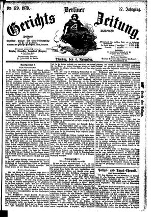 Berliner Gerichts-Zeitung vom 04.11.1879
