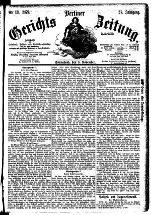 Berliner Gerichts-Zeitung vom 08.11.1879