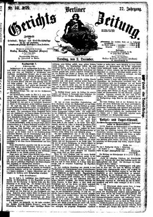 Berliner Gerichts-Zeitung vom 02.12.1879