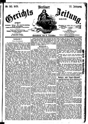 Berliner Gerichts-Zeitung vom 06.12.1879