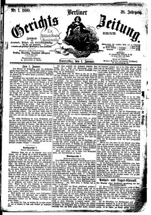 Berliner Gerichts-Zeitung vom 01.01.1880