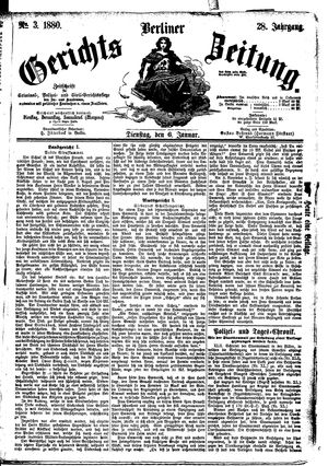 Berliner Gerichts-Zeitung vom 06.01.1880