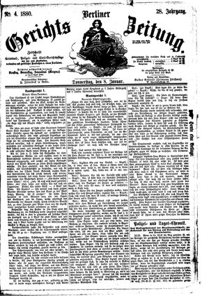 Berliner Gerichts-Zeitung vom 08.01.1880