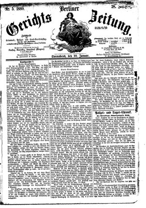 Berliner Gerichts-Zeitung vom 10.01.1880