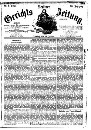Berliner Gerichts-Zeitung vom 13.01.1880