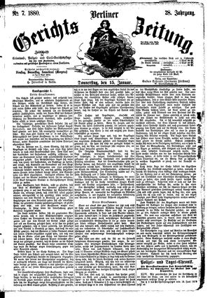 Berliner Gerichts-Zeitung vom 15.01.1880